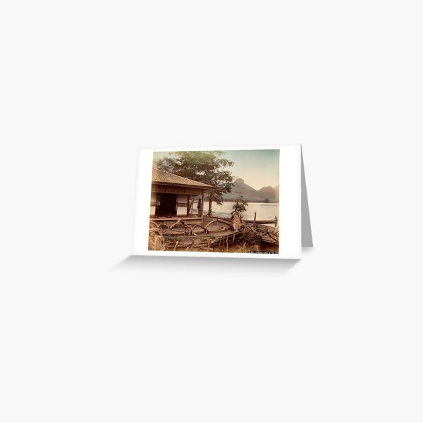 Haruna Lake tea house Greeting Card