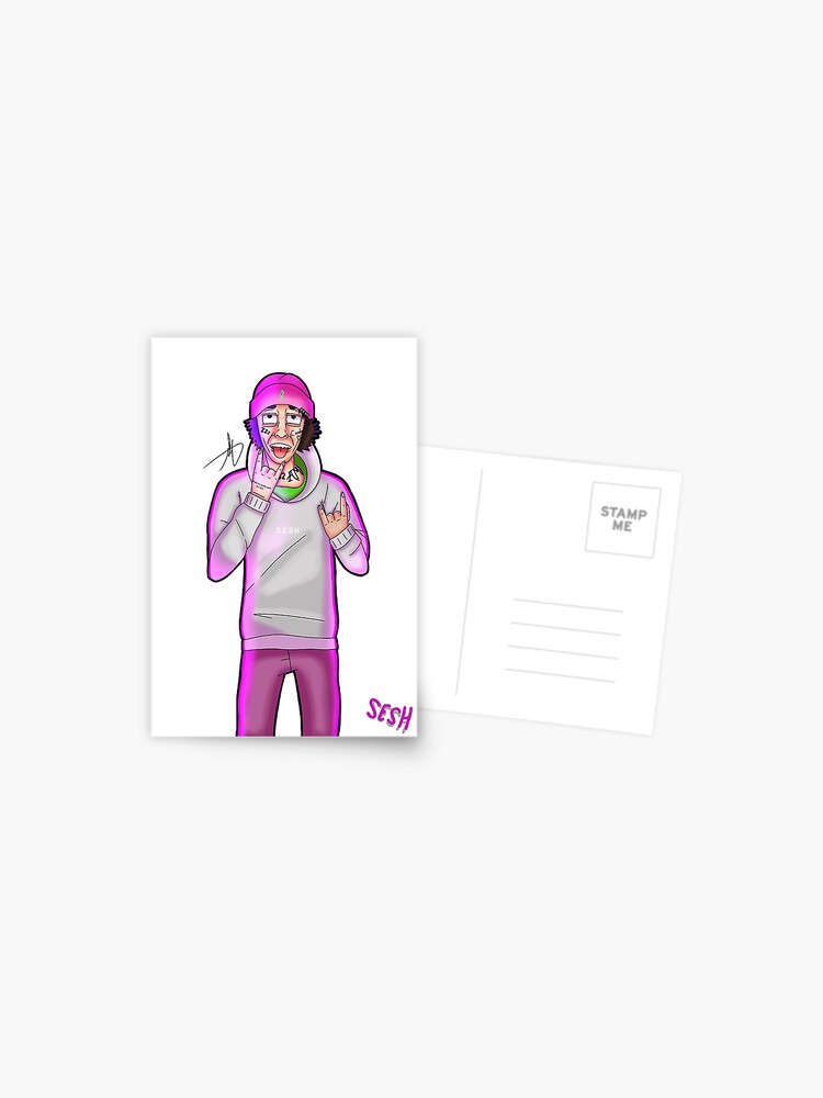 Lil Xan Cartoon Postcard By Seshmonkey Redbubble