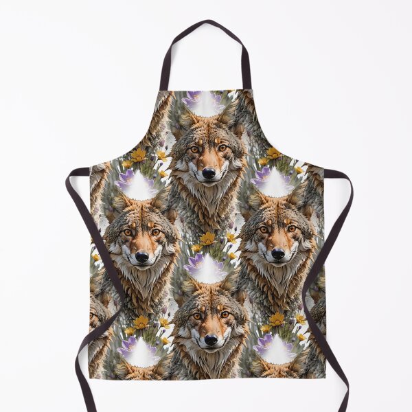 Item preview, Coyote Surrounded By American Pasque Flower Pattern designed and sold by taiche.