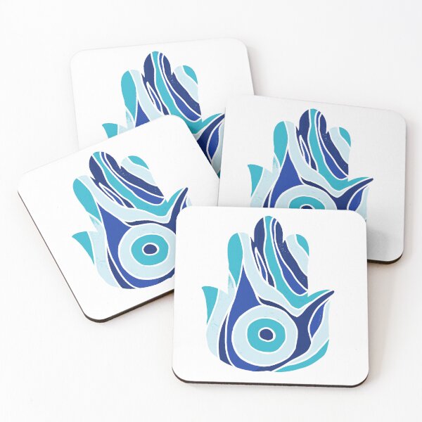 Item preview, Blue Swirl Hamsa (Transparent Borders) designed and sold by PeaceforIsrael.