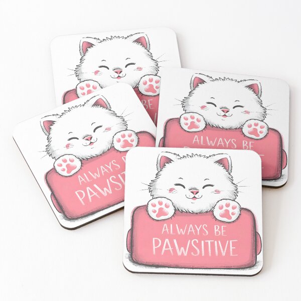 Item preview, Always Be Pawsitive - cat chemistry pun designed and sold by BobaTeeStore.