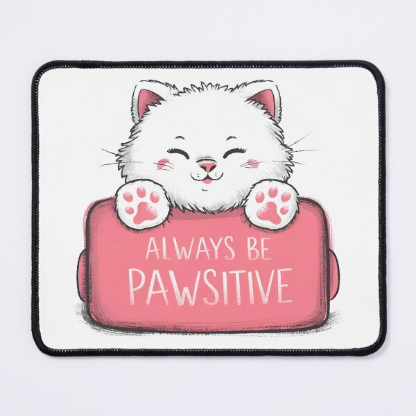 Item preview, Always Be Pawsitive - cat chemistry pun designed and sold by BobaTeeStore.