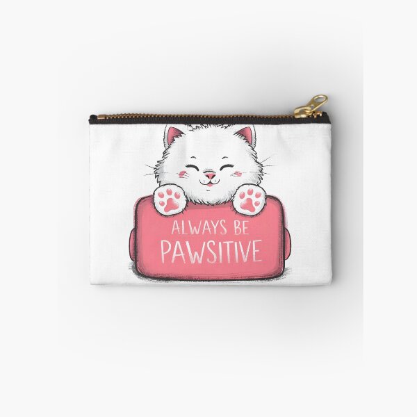 Item preview, Always Be Pawsitive - cat chemistry pun designed and sold by BobaTeeStore.