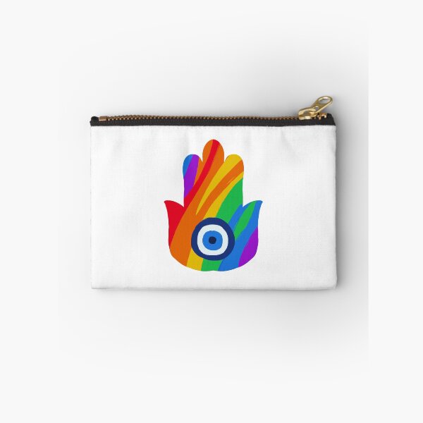 Item preview, Pride Flag Hamsa designed and sold by PeaceforIsrael.