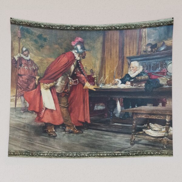 Item preview, Soldier reporting to the scribe vintage art designed and sold by Vintage Designs +.