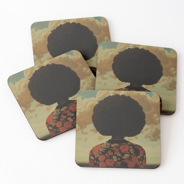 Item preview, Surreal Portrait of a Black Woman Becoming One With Reality designed and sold by HighlyDeep.