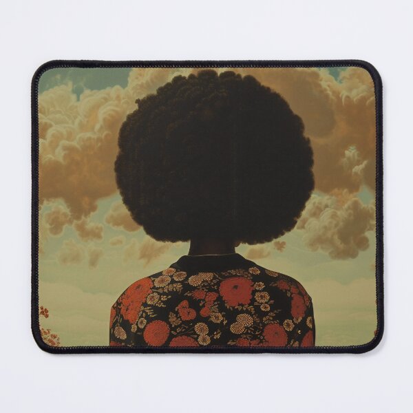 Item preview, Surreal Portrait of a Black Woman Becoming One With Reality designed and sold by HighlyDeep.