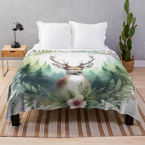 Item preview, Deer in a lush forest designed and sold by RubisLeaf.
