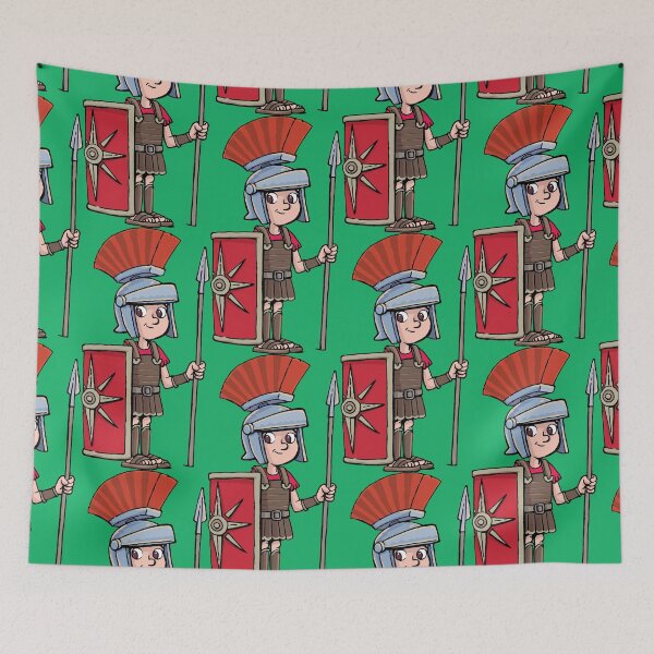 Item preview, boy Roman legionnaire with spear and shield designed and sold by duxpavlic.