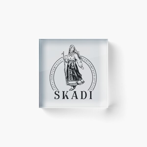 Item preview, Skadi Viking Goddess of Norse Mythology with runes designed and sold by Lady-Frost.