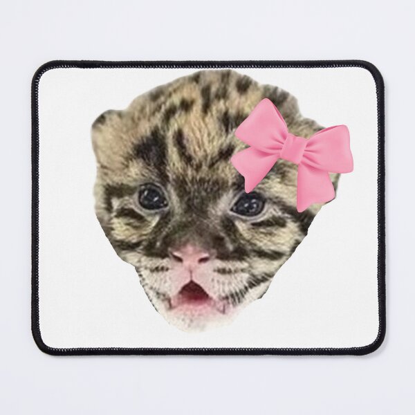 Item preview, Baby leopard wearing bow designed and sold by SillyLittleSnek.