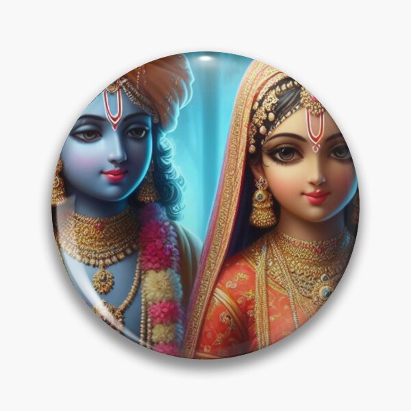 Item preview, Beautiful Radha Krishna Meeting each other in Vrindavan at Night designed and sold by VrindaArts.