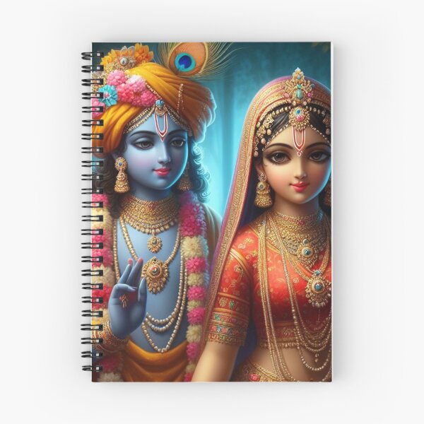 Item preview, Beautiful Radha Krishna Meeting each other in Vrindavan at Night designed and sold by VrindaArts.