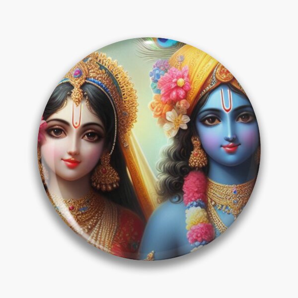 Item preview, Beautiful Radha Krishna Meeting each other in Vrindavan at Night designed and sold by VrindaArts.