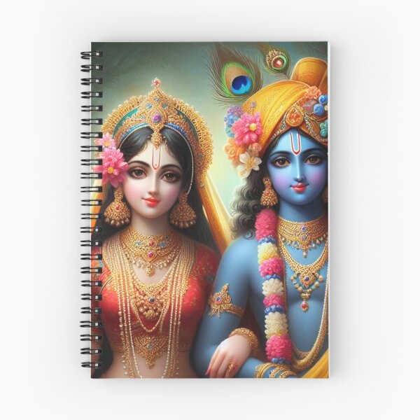 Item preview, Beautiful Radha Krishna Meeting each other in Vrindavan at Night designed and sold by VrindaArts.