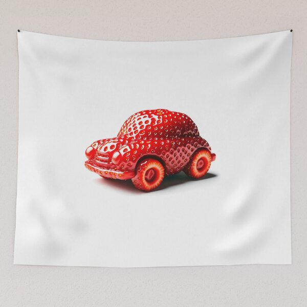 Item preview, Retro Strawberry Car designed and sold by whitepaperbag.