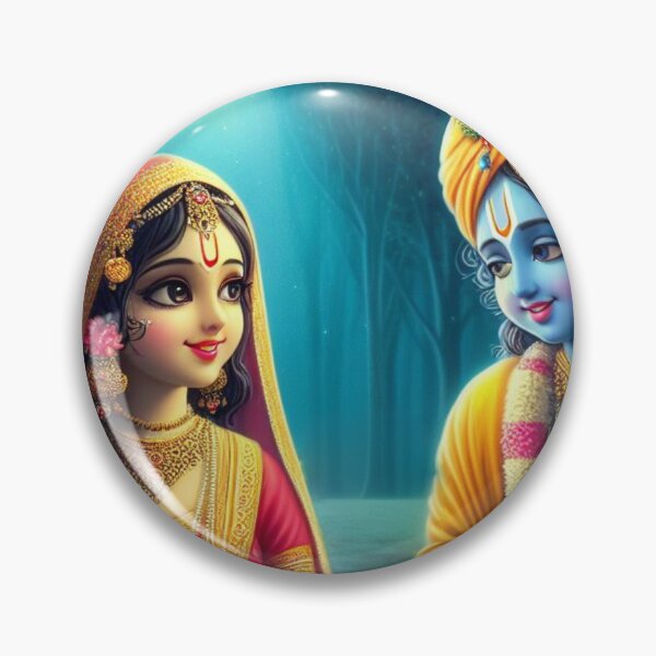 Artikelvorschau, Die schöne Radha Krishna trifft sich nachts in Vrindavan entworfen und verkauft von VrindaArts.