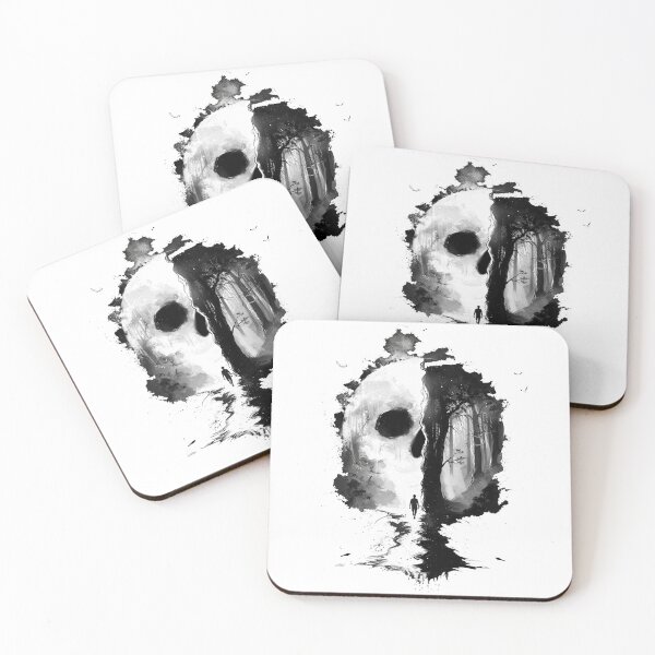Item preview, Duality Unveiled: The Dark and Light Side Skull designed and sold by kiwimick.