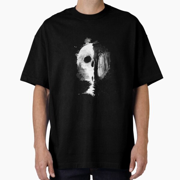Item preview, Duality Unveiled: The Dark and Light Side Skull designed and sold by kiwimick.