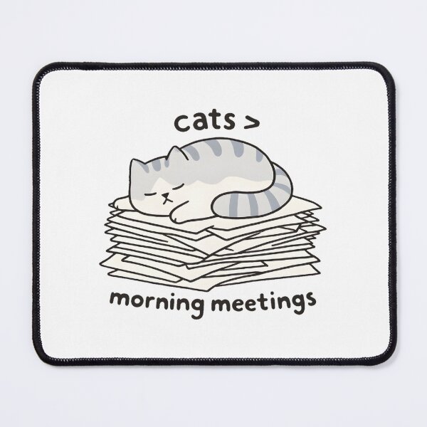 Item preview, Cats Over Morning Meetings designed and sold by UmbrellaStudio1.