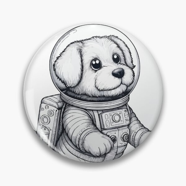 Aperçu de l'œuvre Space Dog Astronaut - Aventure Galactique créée et vendue par FunkyPattern.