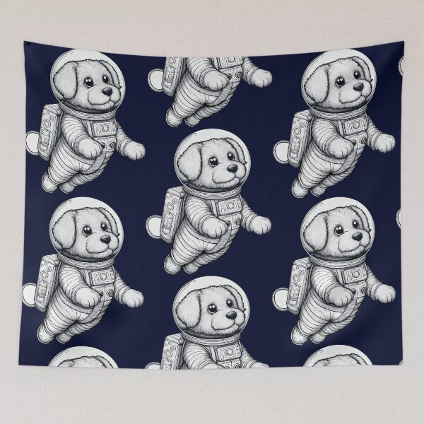 Item preview, Space Dog Astronaut - Galactic Adventure designed and sold by FunkyPattern.