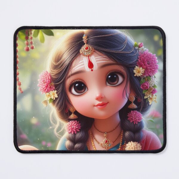 Item preview, Beautiful Radha Rani Talking with Friend about Krishna designed and sold by VrindaArts.