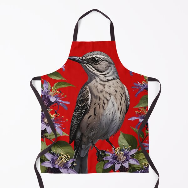 Item preview, A Mockingbird Surrounded By Purple Passion Flower Flowers designed and sold by taiche.