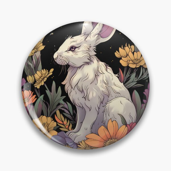 Item preview, Spring Equinox Floral Hare Easter Eostre Ostara Moon Wiccan designed and sold by MTJ-Mushrooms.