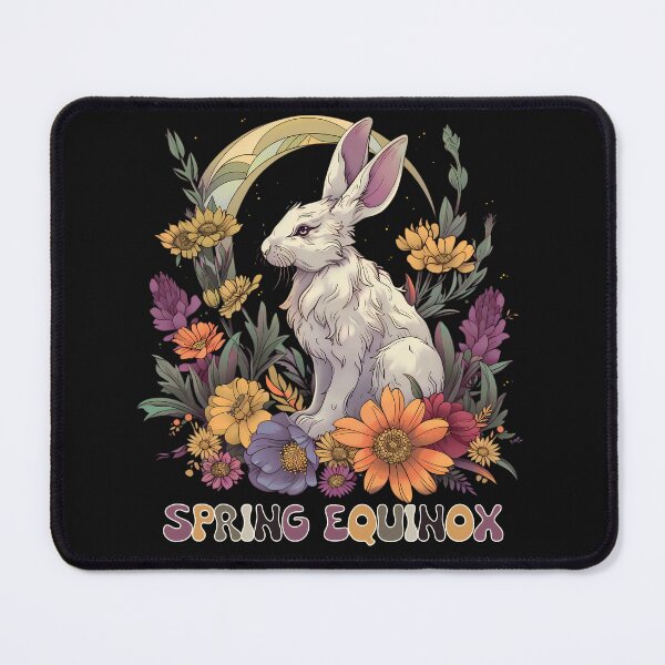 Item preview, Spring Equinox Floral Hare Easter Eostre Ostara Moon Wiccan designed and sold by MTJ-Mushrooms.