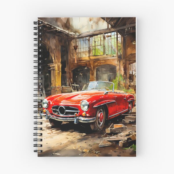 Item preview, Mercedes Benz SL, Classic Elegance Car Rediscovered Poster, Timeless Convertible Art Print, Vintage Car Illustration designed and sold by RevUpDesign.