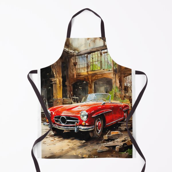 Item preview, Mercedes Benz SL, Classic Elegance Car Rediscovered Poster, Timeless Convertible Art Print, Vintage Car Illustration designed and sold by RevUpDesign.