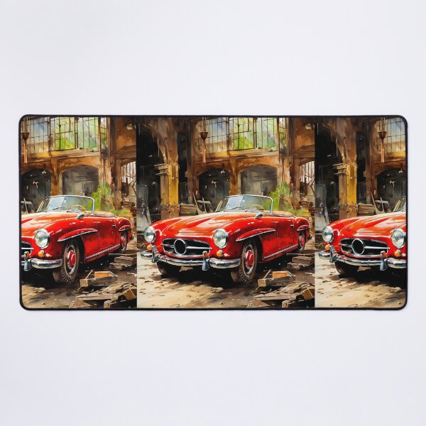 Item preview, Mercedes Benz SL, Classic Elegance Car Rediscovered Poster, Timeless Convertible Art Print, Vintage Car Illustration designed and sold by RevUpDesign.