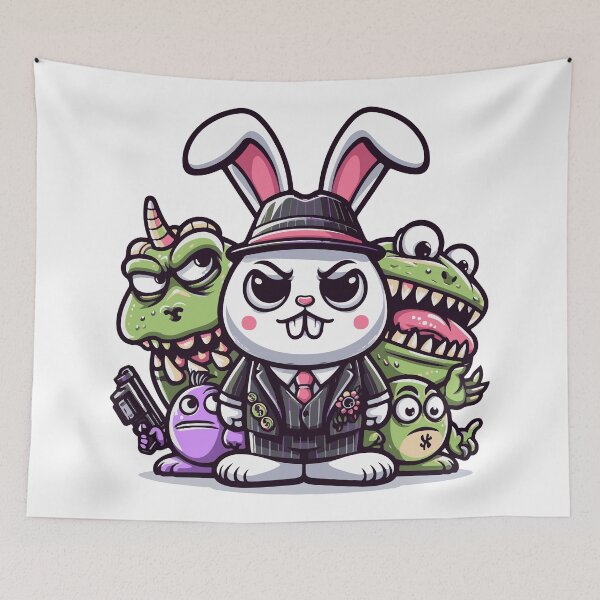 Item preview, bad bunny mafia retro designed and sold by Ren-Zou.