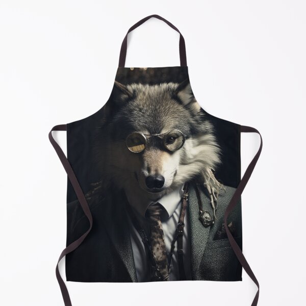 Item preview, Distinguished Wolf in Steampunk Attire designed and sold by Sillytoe.