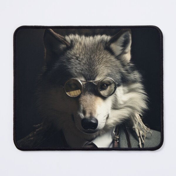 Item preview, Distinguished Wolf in Steampunk Attire designed and sold by Sillytoe.