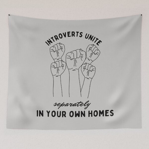 Item preview, Introverts unite separately in your own homes designed and sold by Garna-kvitka.