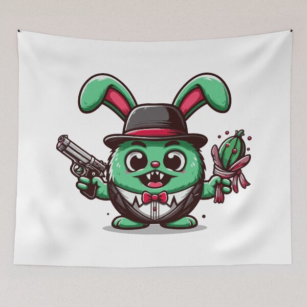 Item preview,  bad bunny mafia cute designed and sold by Ren-Zou.