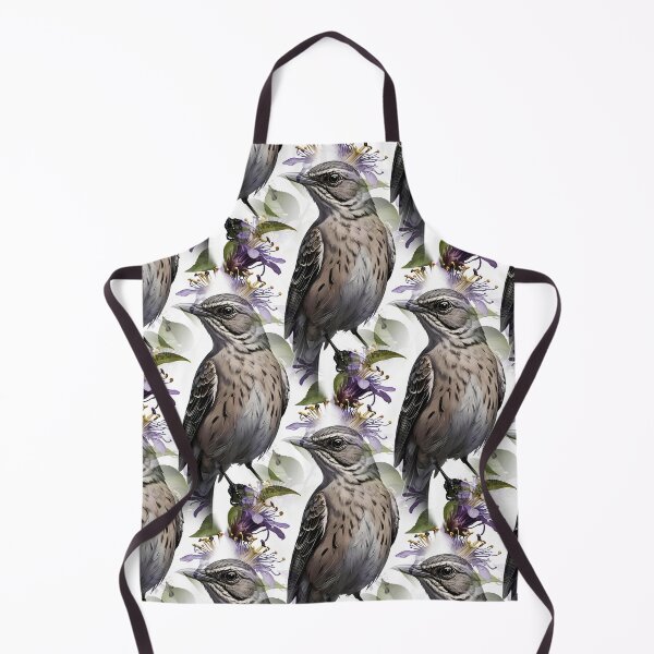 Item preview, A Mockingbird Surrounded By Purple Passion Flower Flowers Pattern designed and sold by taiche.