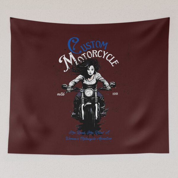 Item preview, Her Road, Her Rules, custom motorcycle, RIDE FAST, motorcycle, Two Wheels designed and sold by Angpau.