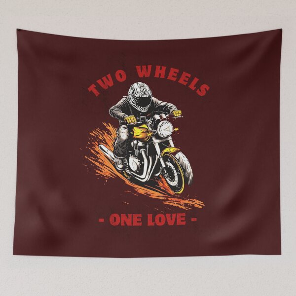 Item preview, Two Wheels, One World, ONE LOVE, custom motorcycle, RIDE FAST, motorcycle designed and sold by Angpau.