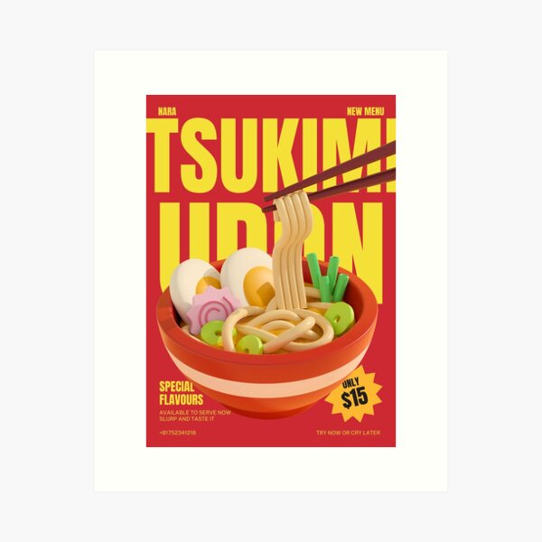 Tsukimi Udon Menu Lámina artística