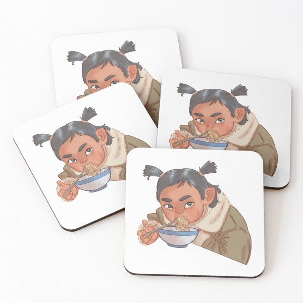 Item preview, Cute Kid Eats Ramen Noodles designed and sold by JesanArts.