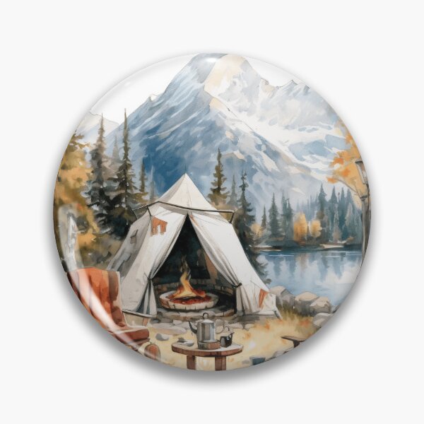 Artikelvorschau, Berg Camping Szene Kunstdruck entworfen und verkauft von amortka.
