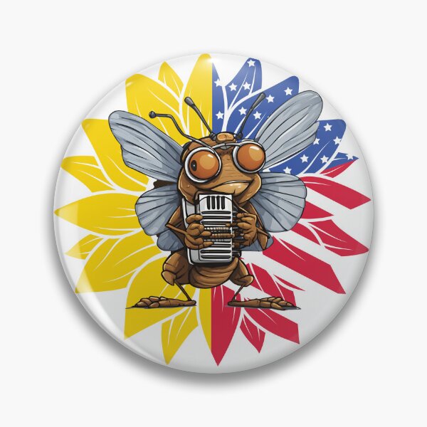 Item preview, Patriotic Cicada Harmonica Sunflower designed and sold by sydney-syder.