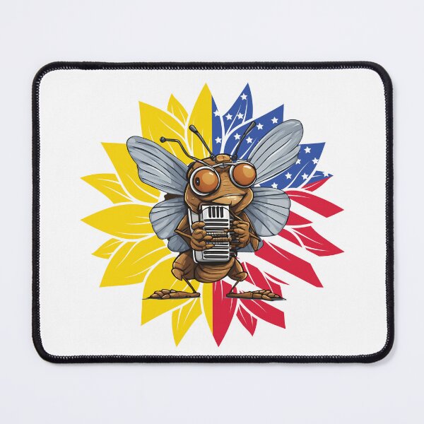 Item preview, Patriotic Cicada Harmonica Sunflower designed and sold by sydney-syder.