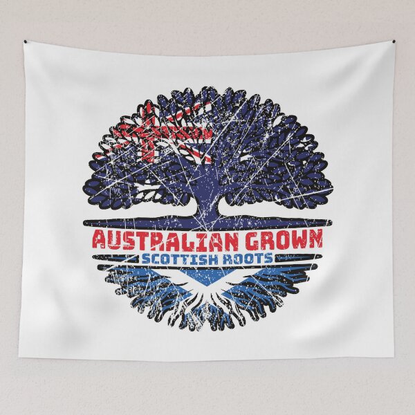 Item preview, Scotland Scottish Australian Australia Tree Roots Flag designed and sold by FlagX.