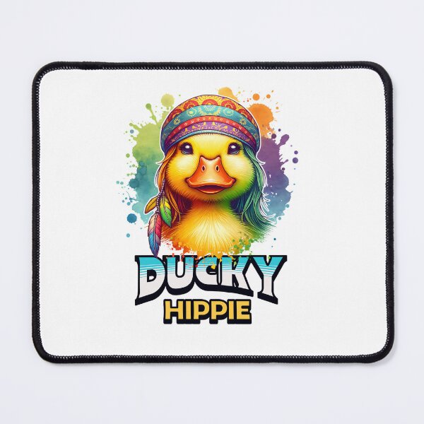 Item preview, Ducky Hippie: A Duck with Vibes of Peace and Love designed and sold by 0penvimark.