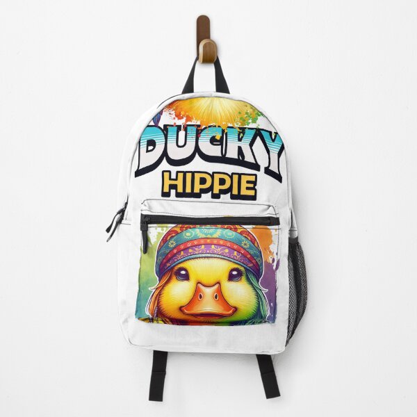 Item preview, Ducky Hippie: A Duck with Vibes of Peace and Love designed and sold by 0penvimark.