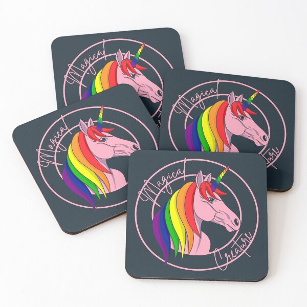 Item preview, Rainbow Unicorn Magical Creature designed and sold by Scrabbly Doodles.